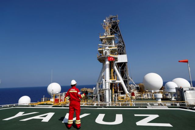 FILE PHOTO: Turkish drilling vessel Yavuz in the eastern Mediterranean off Cyprus