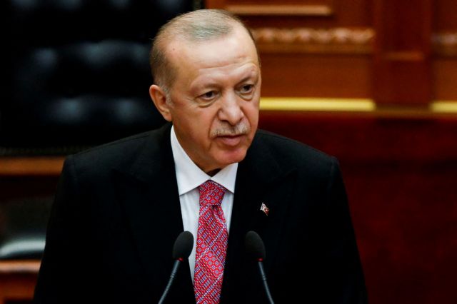 FILE PHOTO: Turkish President Erdogan visits Albania